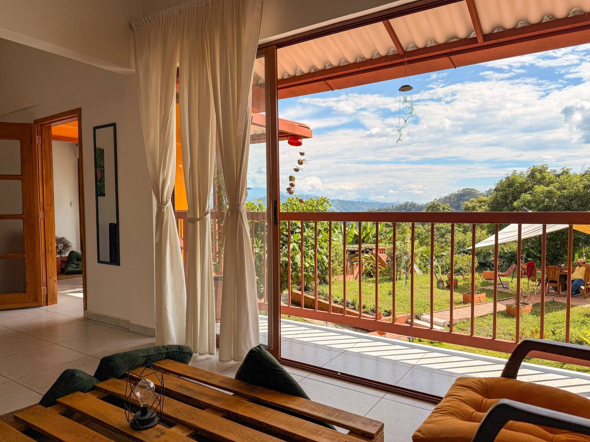 View from the rooms at El Nido Andino, boutique hotel surrounded by nature in La Mesa, Cundinamarca