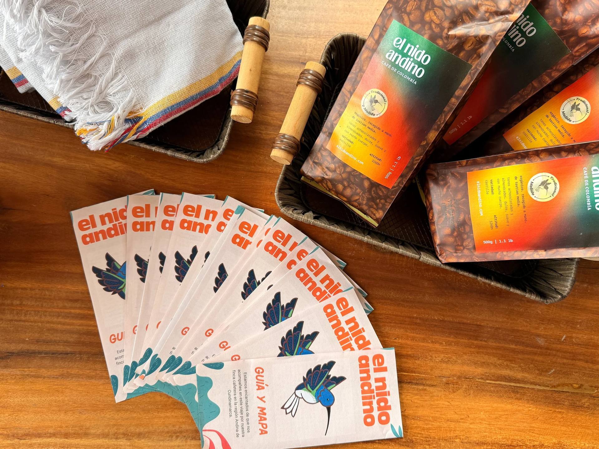 Productos del campo y café de la finca El Nido Andino en La Mesa, Cundinamarca