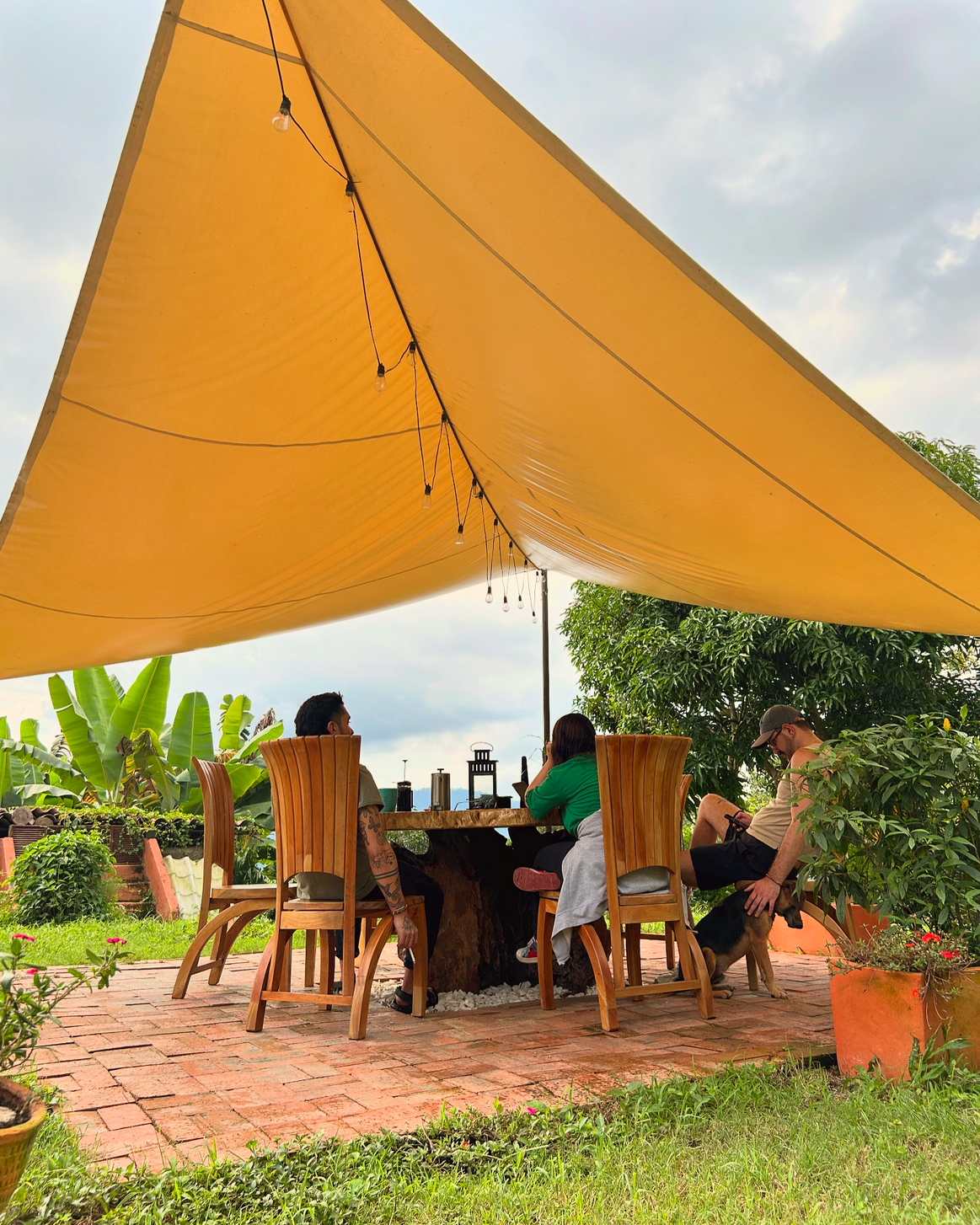 Outdoor terrace at El Nido Andino